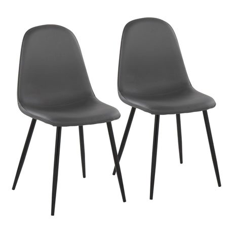 Pebble - Chair - Black Steel (Set of 2)