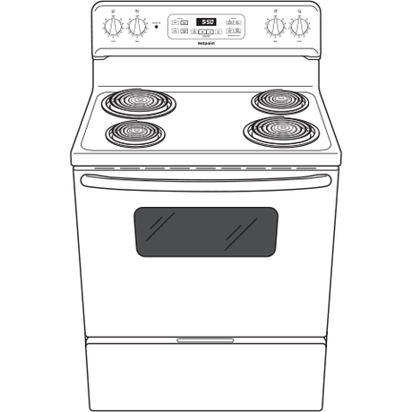 Hotpoint(R) 30" Free-Standing Standard Clean Electric Range - (RBS360DMBB)