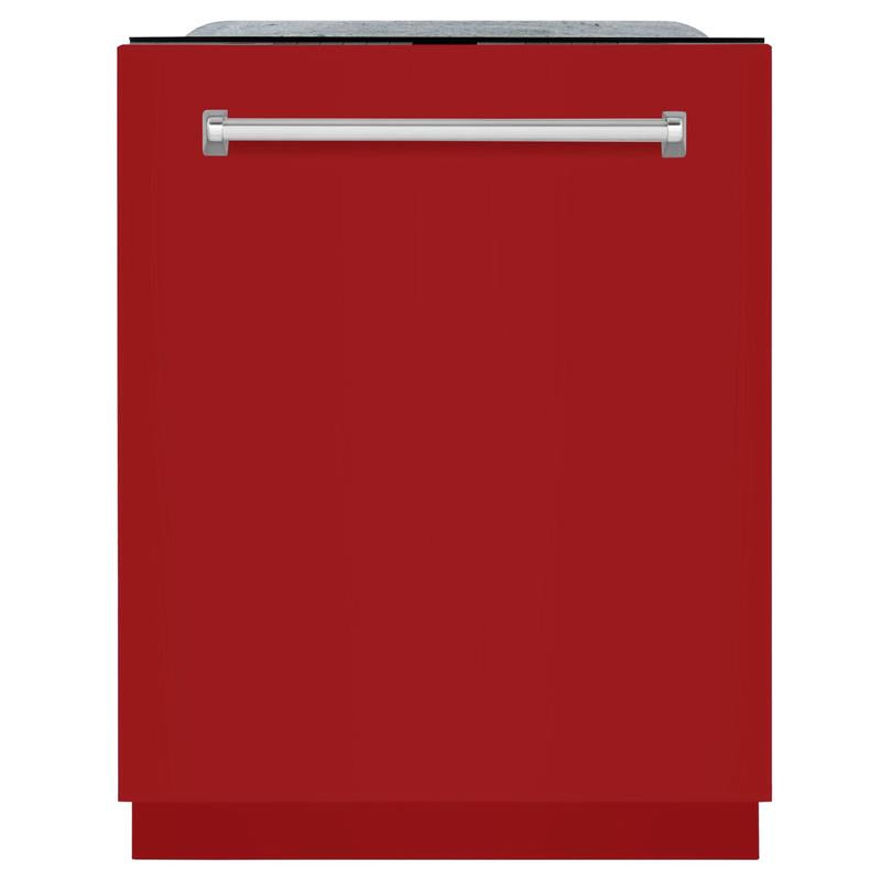 ZLINE 24" Monument Series 3rd Rack Top Touch Control Dishwasher with Stainless Steel Tub, 45dBa (DWMT-24) [Color: Red Matte] - (DWMTRM24)