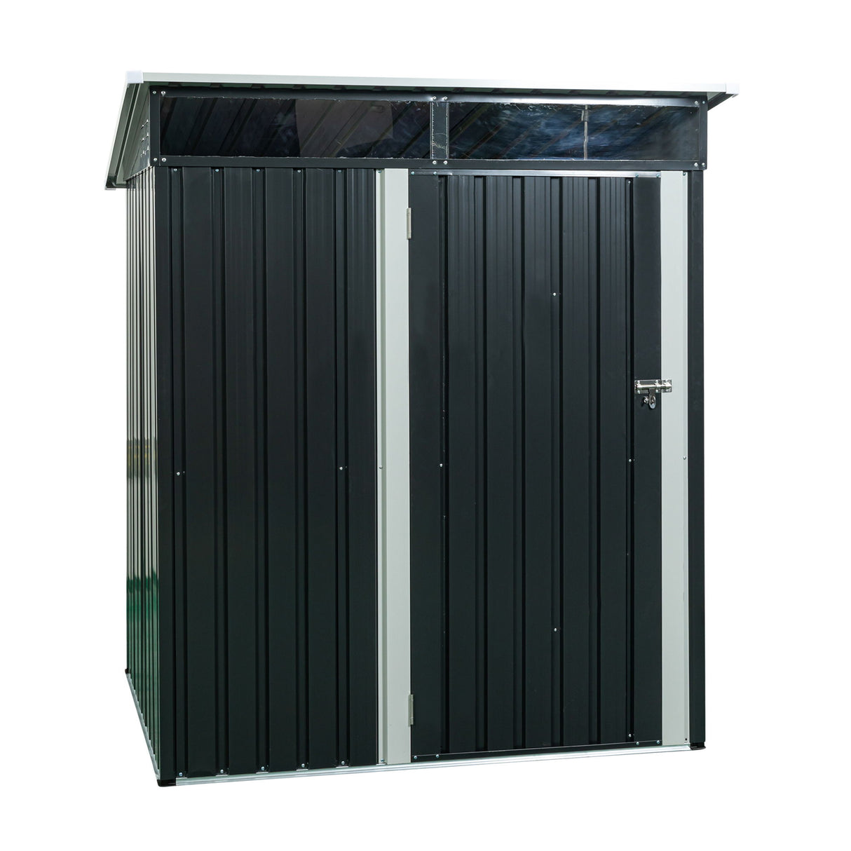 Outdoor Metal Storage Shed Transparent Plate