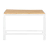 Roman - Industrial Office Desk - White / Natural