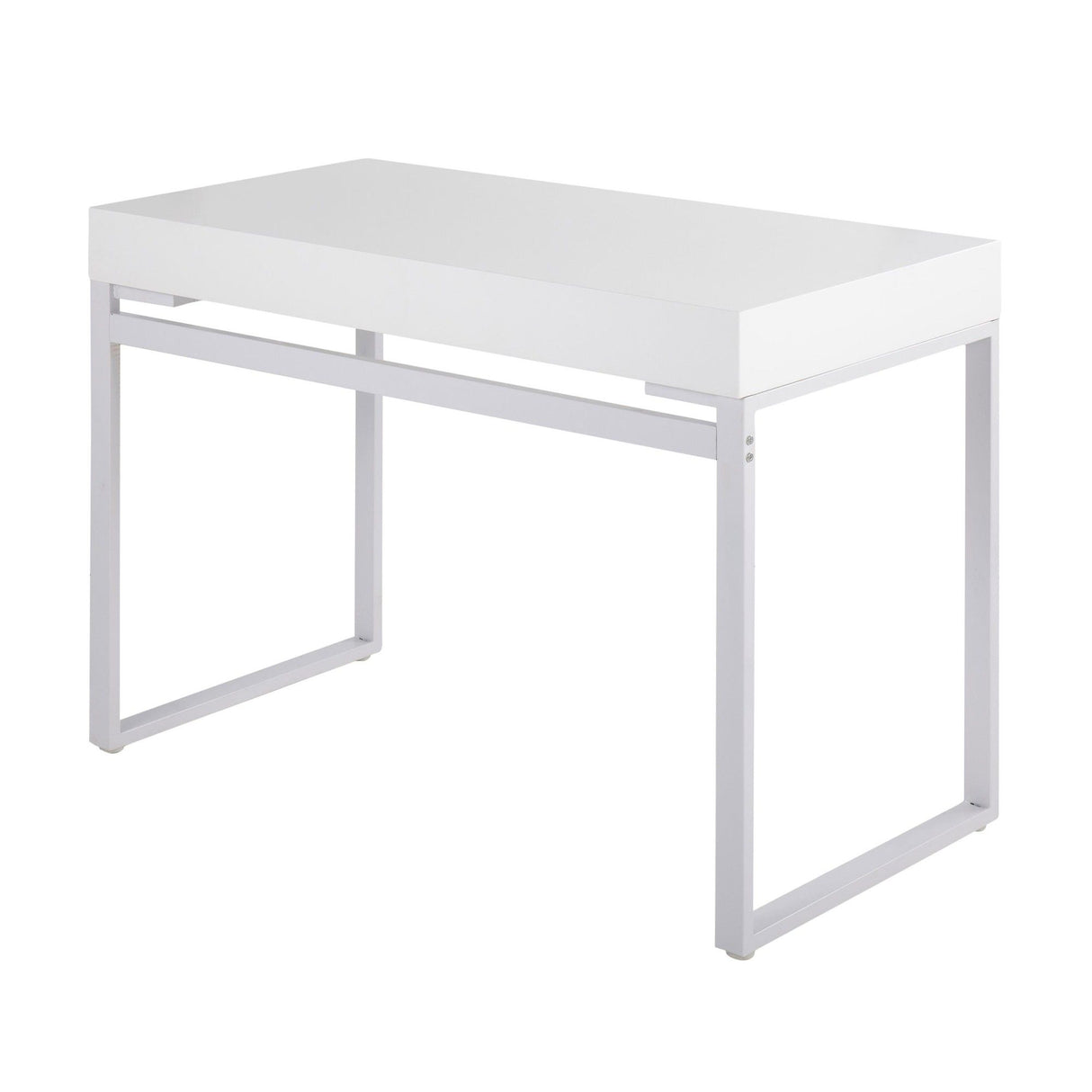 Drift - Desk - White Steel And White Wood