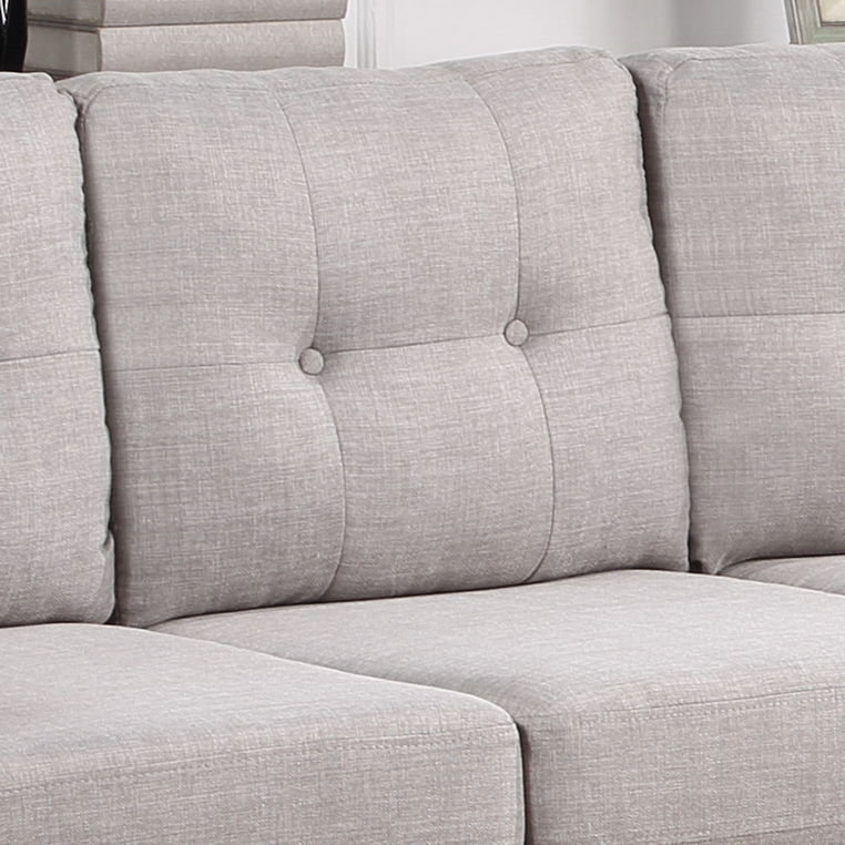 Dalia - Linen Modern Sectional Sofa With Chaise