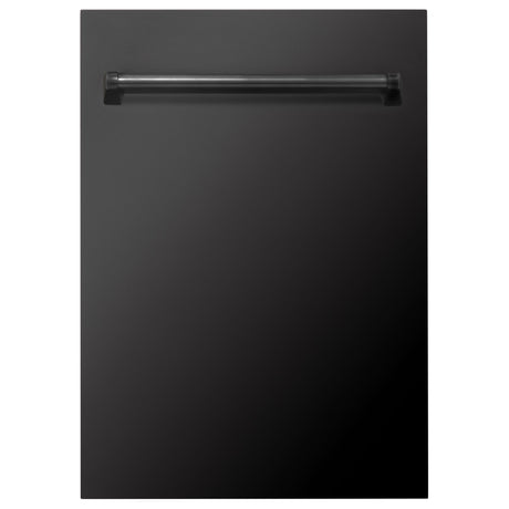 ZLINE 18" Tallac Series 3rd Rack Top Control Dishwasher with Traditional Handle, 51dBa [Color: Black Stainless Steel] - (DWVBS18)