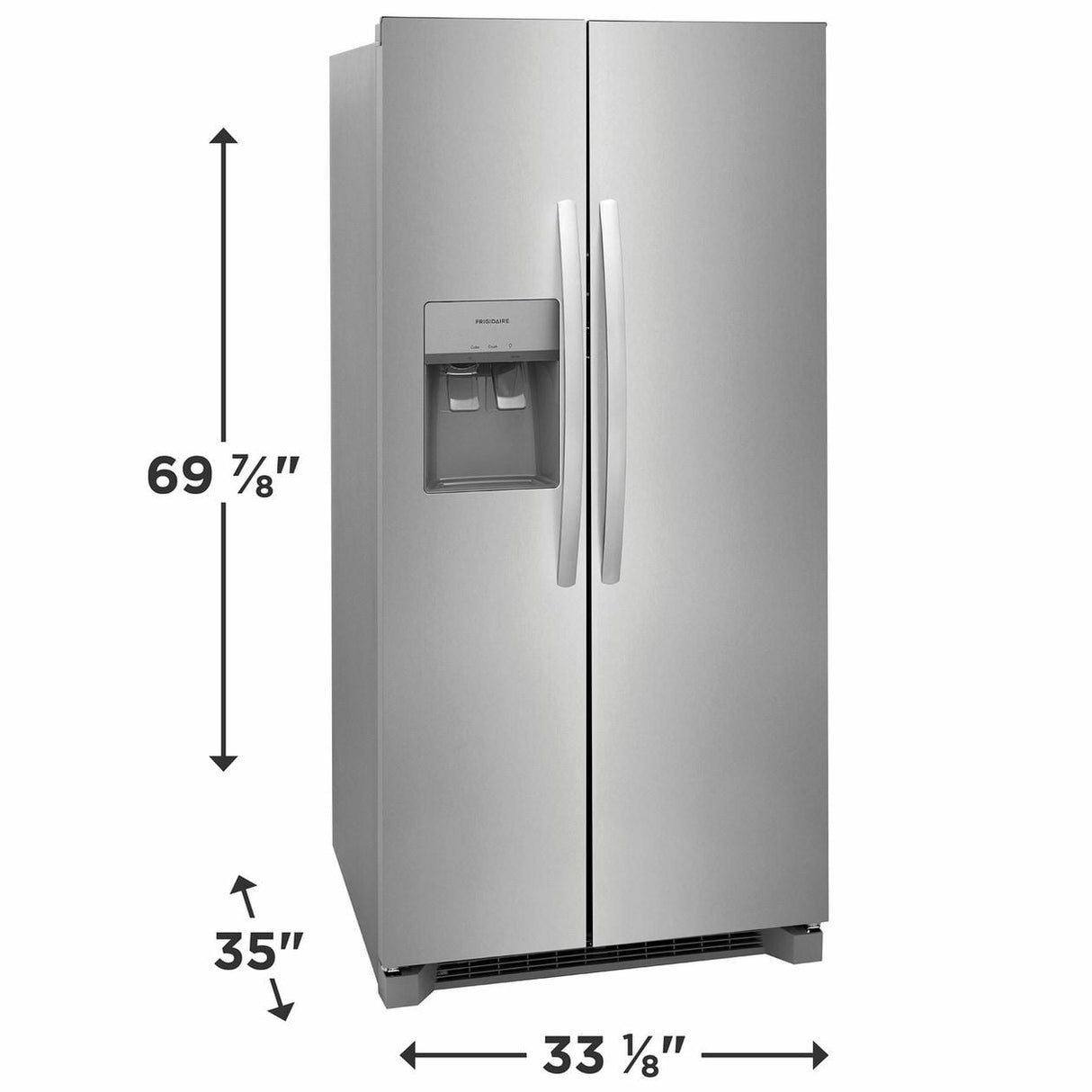 Frigidaire 22.3 Cu. Ft. 33" Standard Depth Side by Side Refrigerator - (FRSS2323AS)