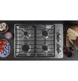 GE(R) 30" Built-In Gas Cooktop with Dishwasher-Safe Grates - (JGP3030SLSS)