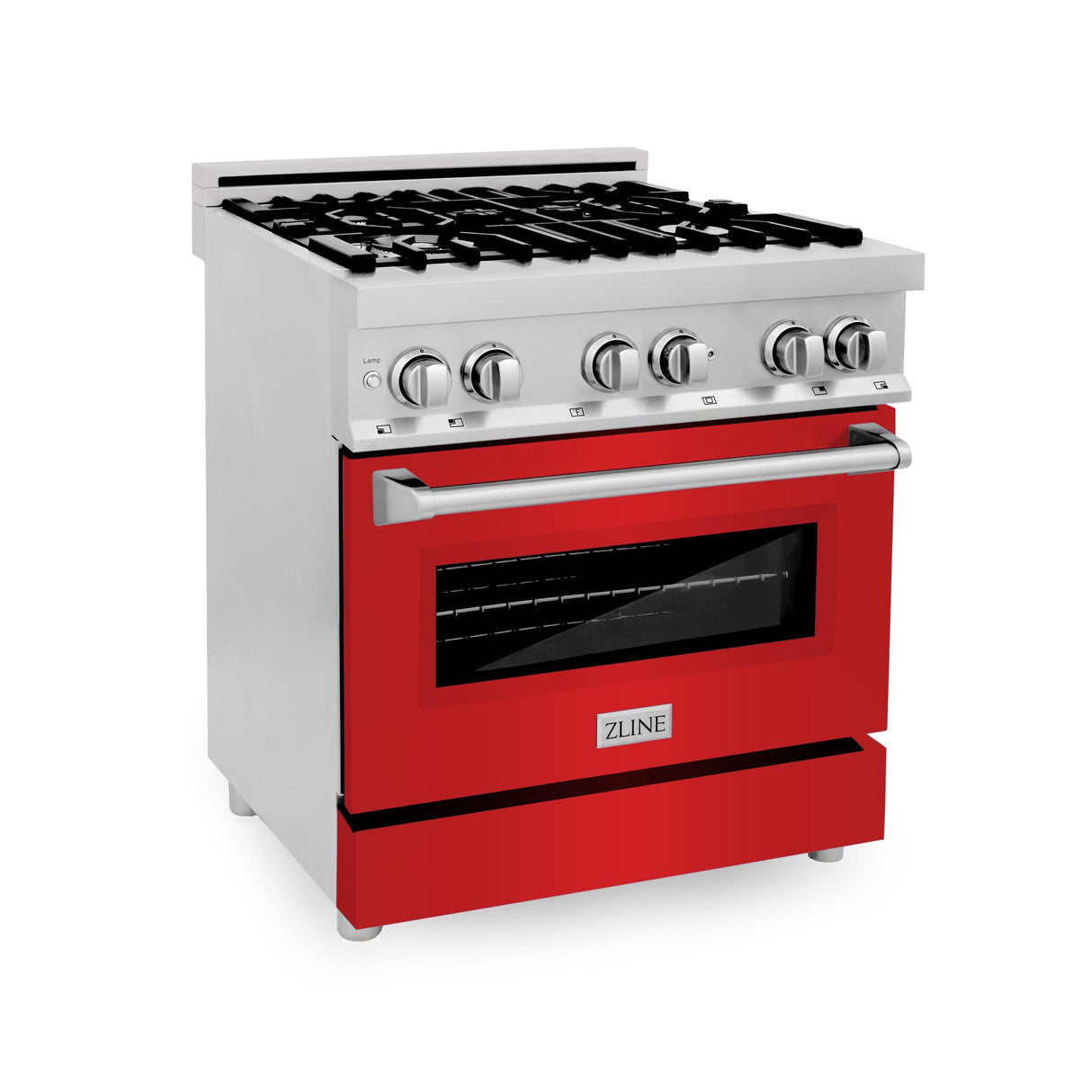 ZLINE 30 in. Dual Fuel Range with Gas Stove and Electric Oven in Stainless Steel (RA30) [Color: Red Matte] - (RARM30)