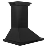 ZLINE Ducted Vent Wall Mount Range Hood in Black Stainless Steel with Built-in ZLINE CrownSound Bluetooth Speakers (BSKBNCRN-BT) - (BSKBNCRNBT24)