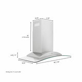 ZLINE Convertible Vent Wall Mount Range Hood in Stainless Steel & Glass (KN) - (KN30)