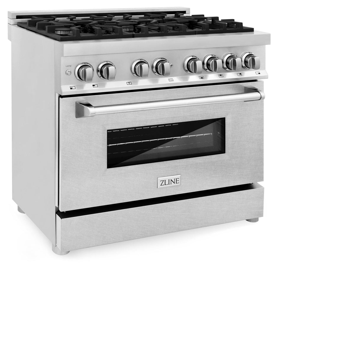 ZLINE 36 in. Dual Fuel Range with Gas Stove and Electric Oven in Stainless Steel (RA36) [Color: DuraSnow Stainless Steel] - (RASN36)