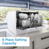 Danby 6 Place Setting Countertop Dishwasher in White - (DDW621WDB)