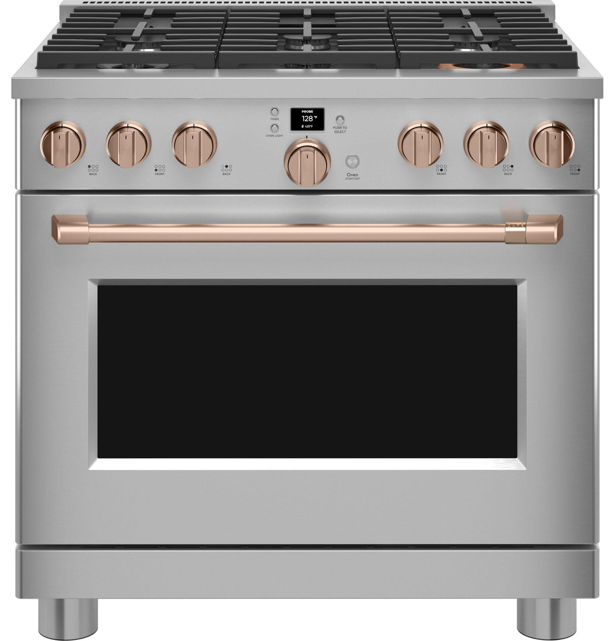 Caf(eback)(TM) 36" Smart All-Gas Commercial-Style Range with 6 Burners (Natural Gas) - (CGY366P2TS1)