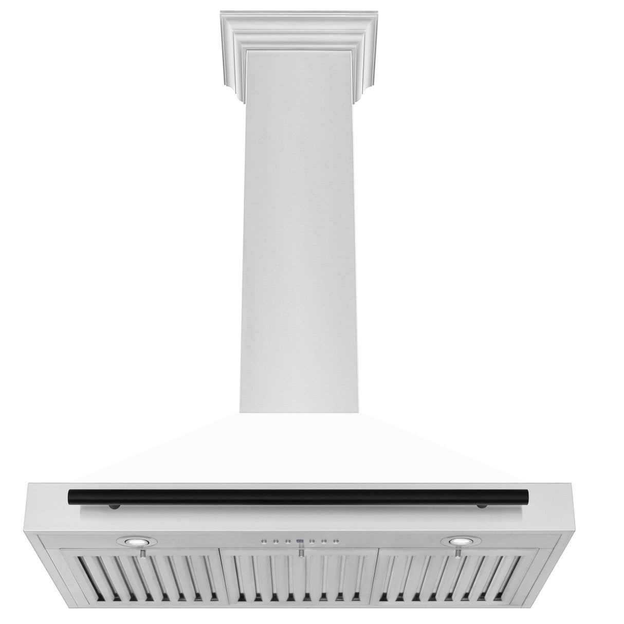 ZLINE 36 in. Autograph Edition Convertible Stainless Steel Range Hood with White Matte Shell (KB4STZ-WM36) [Color: Matte Black Accents] - (KB4STZWM36MB)