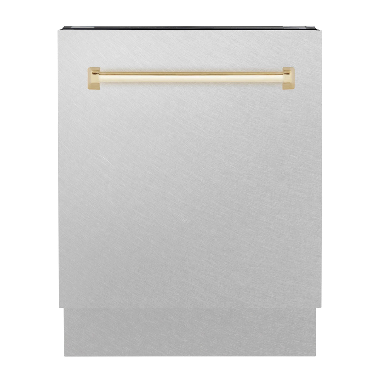 ZLINE Autograph Edition 24" 3rd Rack Top Control Tall Tub Dishwasher in DuraSnow Stainless Steel with Accent Handle, 51dBa (DWVZ-SN-24) [Color: Gold] - (DWVZSN24G)