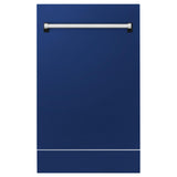 ZLINE 18" Tallac Series 3rd Rack Top Control Dishwasher with Traditional Handle, 51dBa [Color: Blue Gloss] - (DWVBG18)