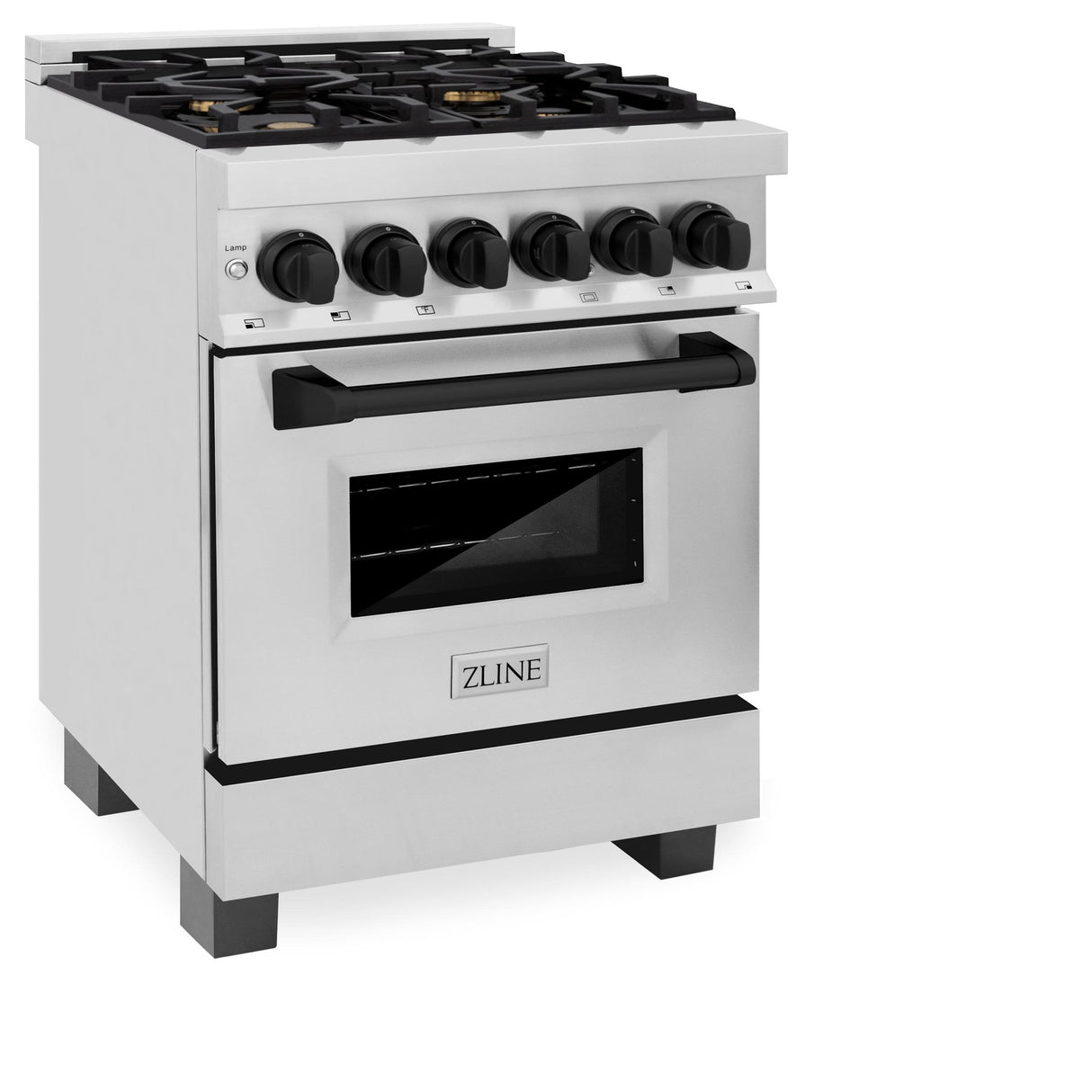 ZLINE Autograph Edition 30" 4.0 cu. ft. Dual Fuel Range with Gas Stove and Electric Oven in Stainless Steel with Accents (RAZ-30) [Color: Matte Black] - (RAZ30MB)