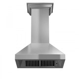 ZLINE Professional Convertible Vent Wall Mount Range Hood in Stainless Steel with Crown Molding (597CRN) - (597CRN36)