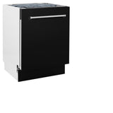 ZLINE 24" Tallac Series 3rd Rack Dishwasher with Traditional Handle, 51dBa (DWV-24) [Color: Black Matte] - (DWVBLM24)