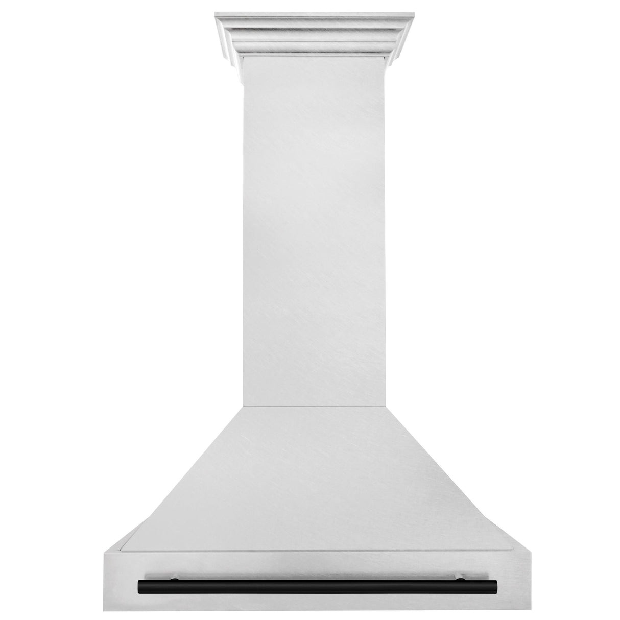 36 in. ZLINE Autograph Edition DuraSnow Stainless Steel Range Hood with Stainless Steel Shell and Colored Handle (8654SNZ-36) [Color: Matte Black] - (8654SNZ36MB)