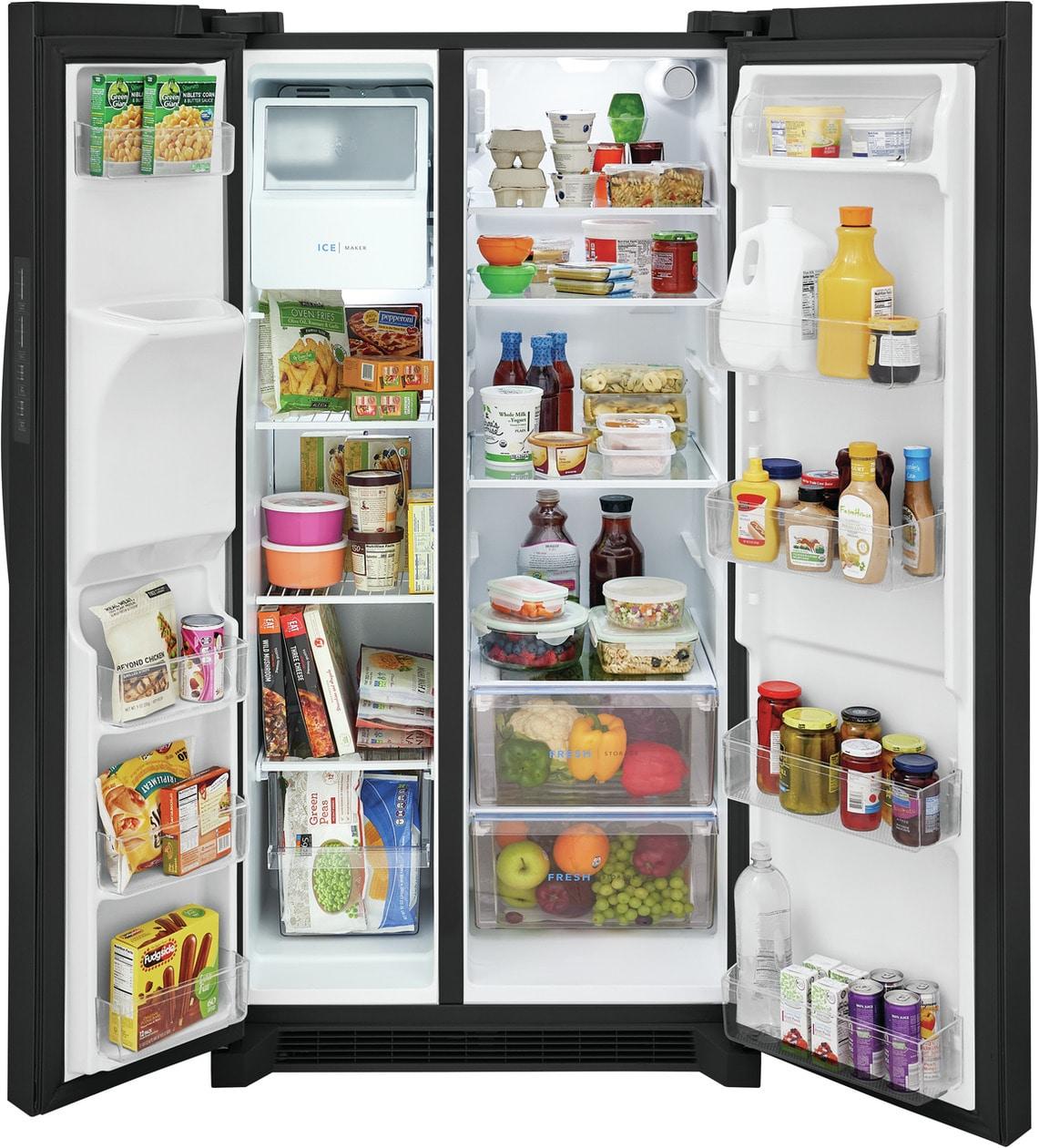 Frigidaire 25.6 Cu. Ft. 36" Standard Depth Side by Side Refrigerator - (FRSS2623AB)