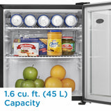 Danby 1.6 cu. ft. Compact Glass Door Fridge in Platinum - (DAG016A2BDB)