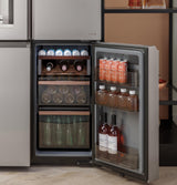 Caf(eback)(TM) ENERGY STAR(R) 27.4 Cu. Ft. Smart Quad-Door Refrigerator in Platinum Glass - (CQE28DM5NS5)