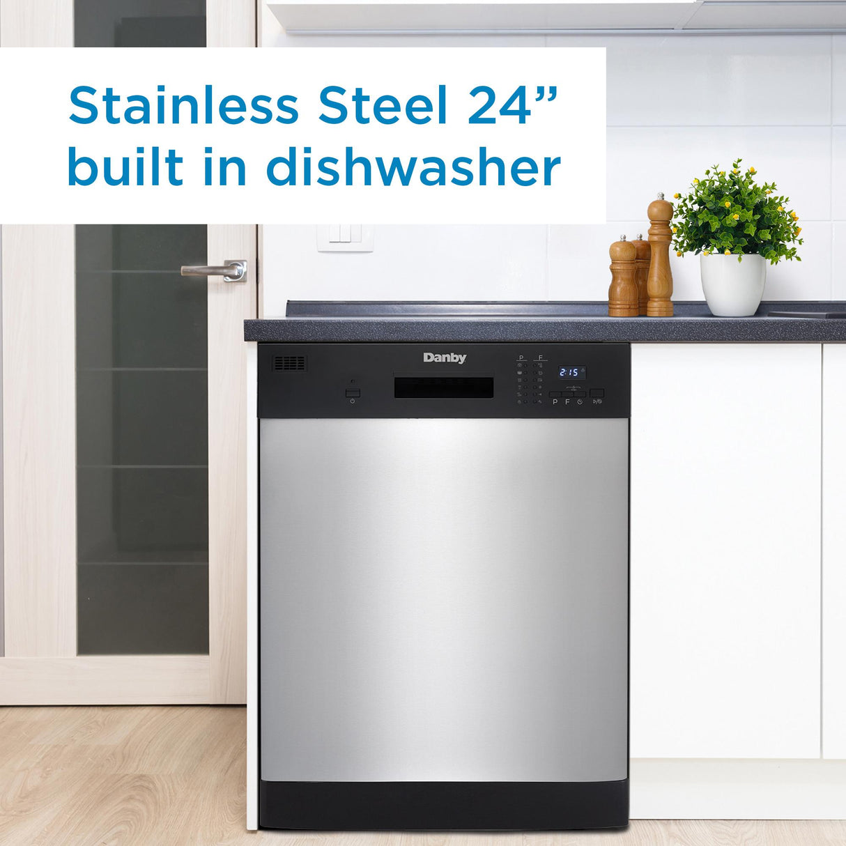 Danby 24" Wide Built-in Dishwasher in Stainless Steel - (DDW2404EBSS)