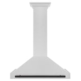 ZLINE 36 in. Autograph Edition Convertible Fingerprint Resistant DuraSnow' Stainless Steel Range Hood [Color: Matte Black Accents] - (KB4SNZ36MB)