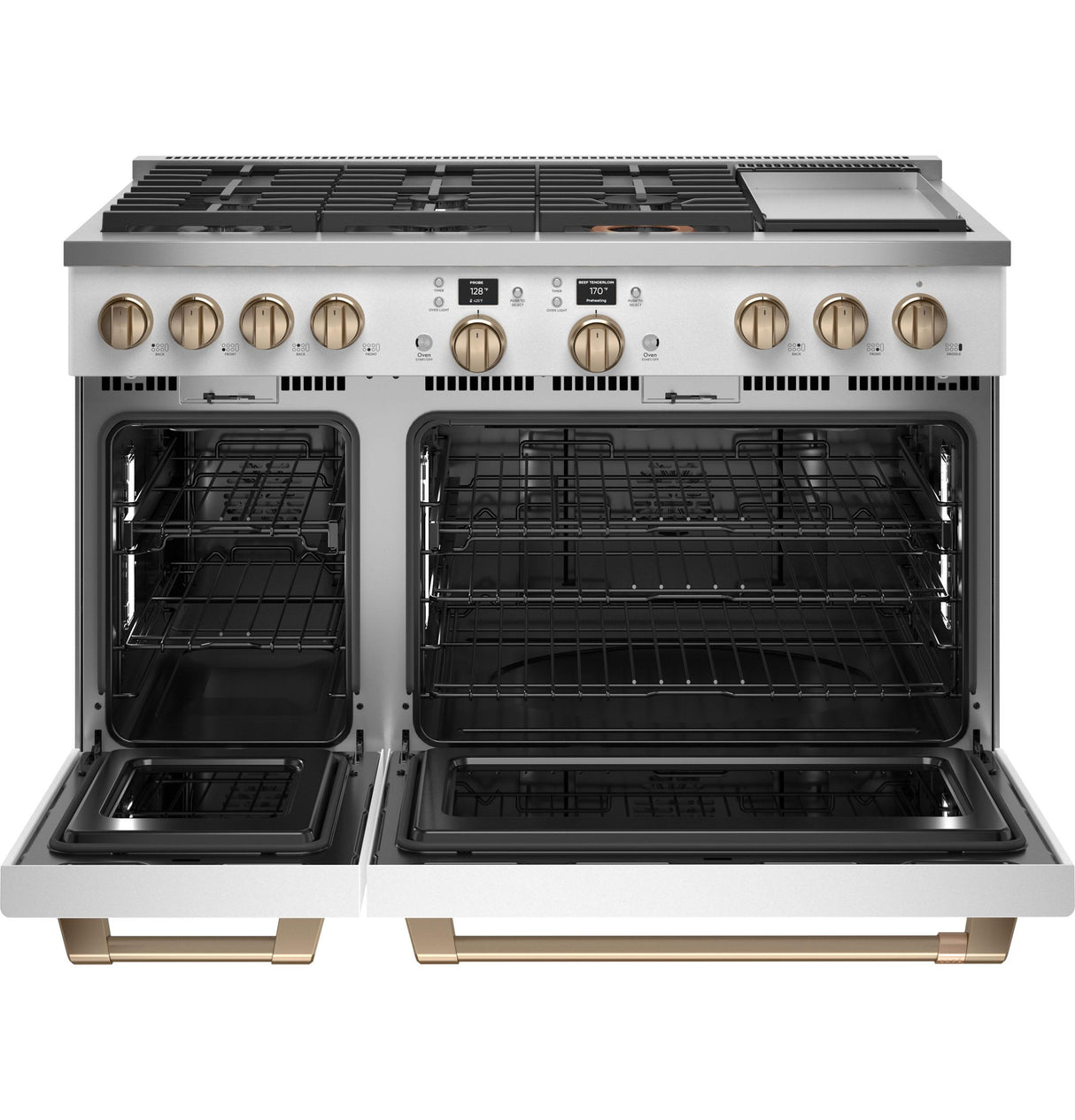 Caf(eback)(TM) 48" Smart Dual-Fuel Commercial-Style Range with 6 Burners and Griddle (Natural Gas) - (C2Y486P4TW2)