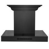 ZLINE Wall Mount Range Hood in Black Stainless Steel with Built-in ZLINE CrownSound Bluetooth Speakers (BSKENCRN-BT) - (BSKENCRNBT24)