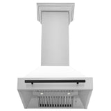 ZLINE 30 in. Autograph Edition Stainless Steel Range Hood with White Matte Shell and Accents (8654STZ-WM30) [Color: Matte Black] - (8654STZWM30MB)