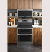 GE Profile(TM) 30" Smart Free-Standing Electric Double Oven Convection Range with No Preheat Air Fry - (PB965YPFS)