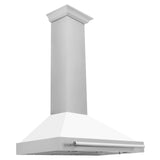 ZLINE 36 in. Convertible Fingerprint Resistant DuraSnow' Stainless Steel Range Hood with Stainless Steel Handle (KB4SNX-36) [Color: White Matte Shell] - (KB4SNXWM36)