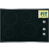 GE(R) 30" Built-In Knob Control Electric Cooktop - (JP3030SJSS)