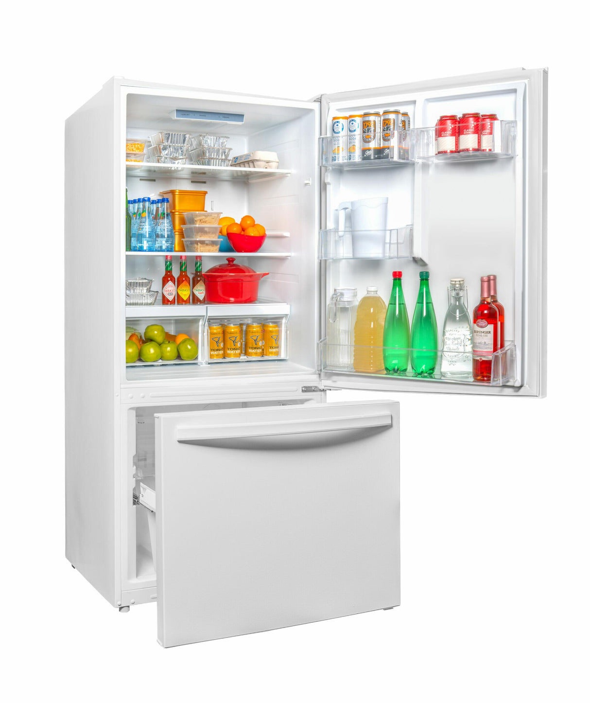 Danby Designer 18.7 cu. ft. Apartment Fridge Bottom Mount in White - (DBM187E1WDB)