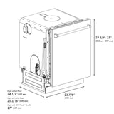 ZLINE 24" Monument Series 3rd Rack Top Touch Control Dishwasher with Stainless Steel Tub, 45dBa (DWMT-24) [Color: DuraSnow] - (DWMTSN24)