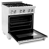 ZLINE 30 in. 4.0 cu. ft. Dual Fuel Range with Gas Stove and Electric Oven in All DuraSnow Stainless Steel with Color Door Options (RAS-SN-30) [Color: DuraSnow Stainless Steel] - (RASSN30)