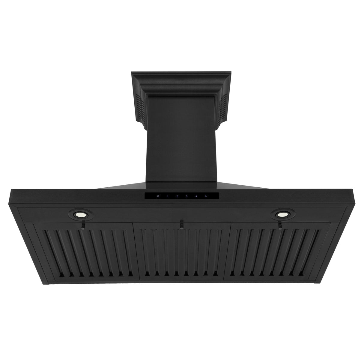 ZLINE Ducted Vent Wall Mount Range Hood in Black Stainless Steel with Built-in ZLINE CrownSound Bluetooth Speakers (BSKBNCRN-BT) - (BSKBNCRNBT36)