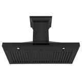 ZLINE Ducted Vent Wall Mount Range Hood in Black Stainless Steel with Built-in ZLINE CrownSound Bluetooth Speakers (BSKBNCRN-BT) - (BSKBNCRNBT36)