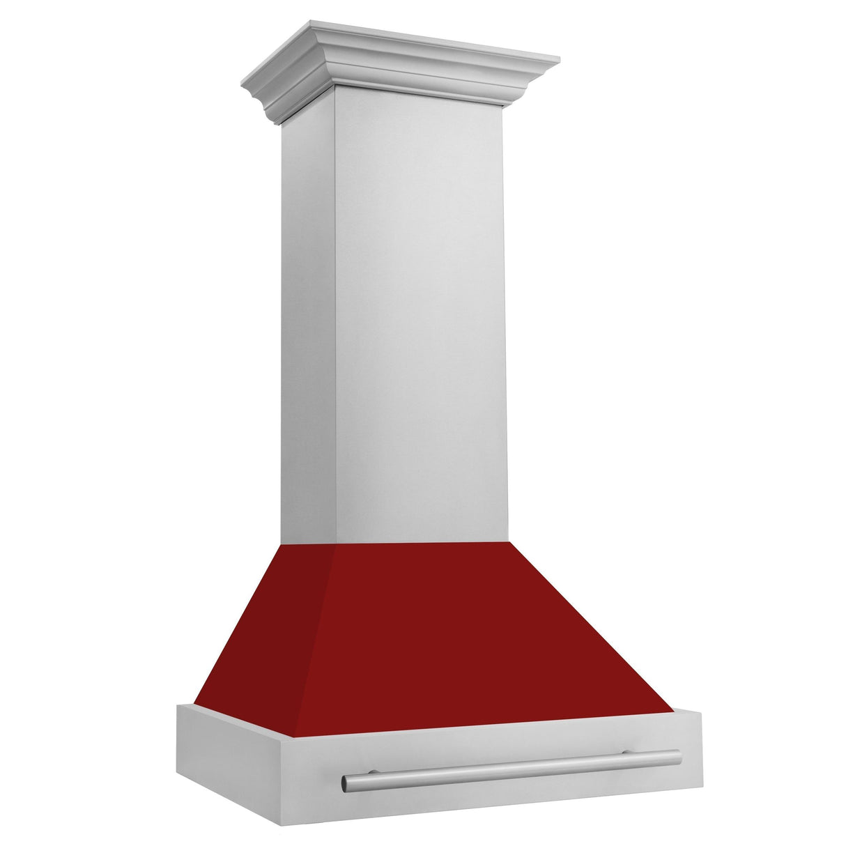 ZLINE 30 in. Stainless Steel Range Hood with Colored Shell Options and Stainless Steel Handle (8654STX-30) [Color: Red Gloss] - (8654STXRG30)