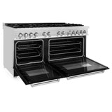 ZLINE 60 in. 7.4 cu. ft. Dual Fuel Range with Gas Stove and Electric Oven in Stainless Steel with Color Options (RA60) [Color: Black Matte] - (RABLM60)