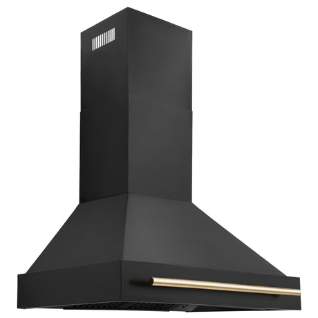 ZLINE 36 in. Autograph Edition Black Stainless Steel Range Hood with Handle (BS655Z-36) [Color: Gold] - (BS655Z36G)