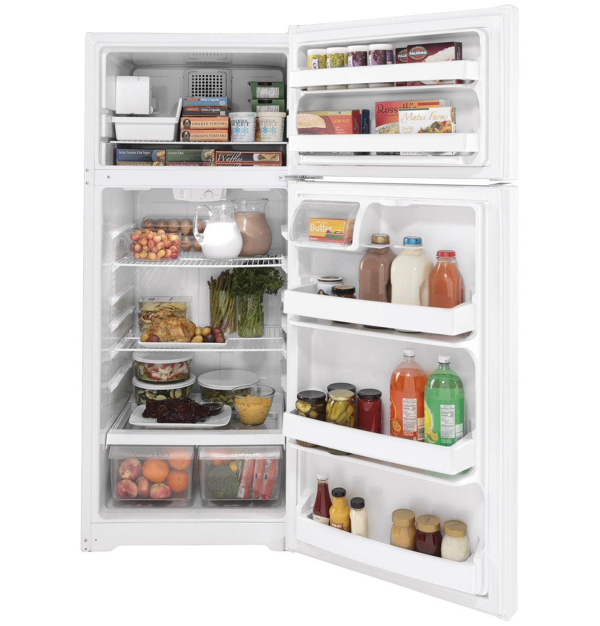 GE(R) ENERGY STAR(R) 17.5 Cu. Ft. Top-Freezer Refrigerator - (GIE18DTNRWW)