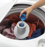 GE(R) 4.5 cu. ft. Capacity Washer with Stainless Steel Basket - (GTW465ASNWW)