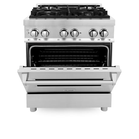 ZLINE 30 in. Dual Fuel Range with Gas Stove and Electric Oven in Stainless Steel (RA30) [Color: Stainless Steel] - (RA30)