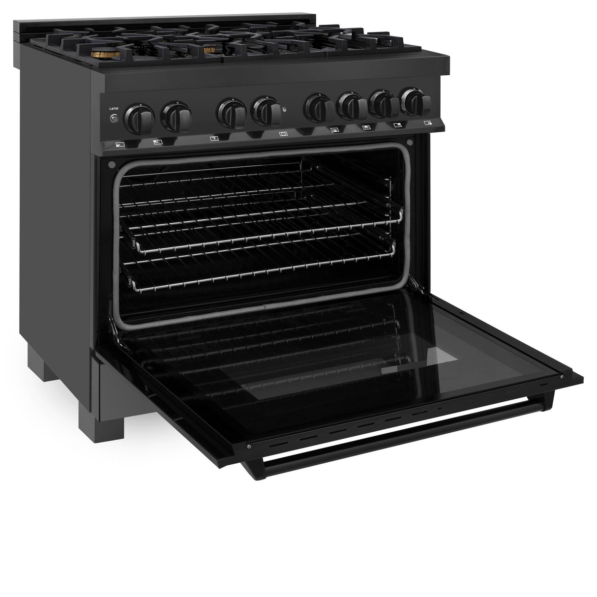 ZLINE 36 in. Black Stainless 4.6 cu.ft. 6 Gas Burner/Electric Oven Range (RAB-BR-36) - (RABBR36)