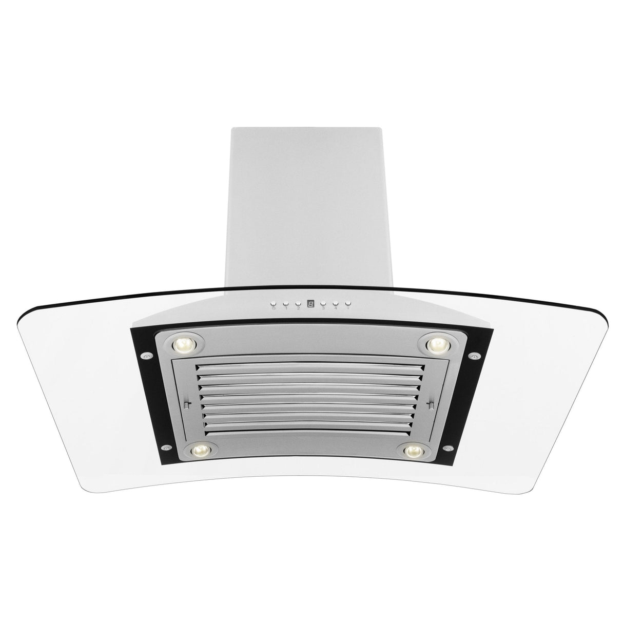 ZLINE Convertible Vent Island Mount Range Hood in Stainless Steel & Glass (GL9i) - (GL9I30)