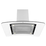 ZLINE Convertible Vent Island Mount Range Hood in Stainless Steel & Glass (GL9i) - (GL9I36)