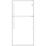 GE(R) 21.9 Cu. Ft. Garage Ready Top-Freezer Refrigerator - (GTS22KGNRWW)