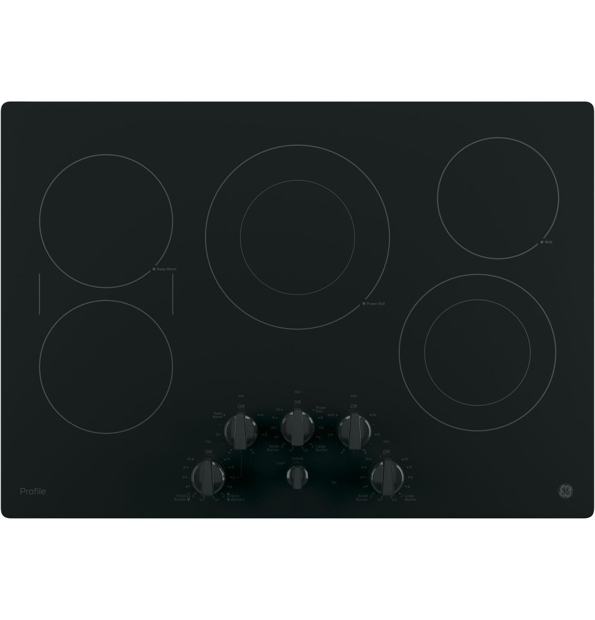 GE Profile(TM) 30" Built-In Knob Control Electric Cooktop - (PP7030DJBB)